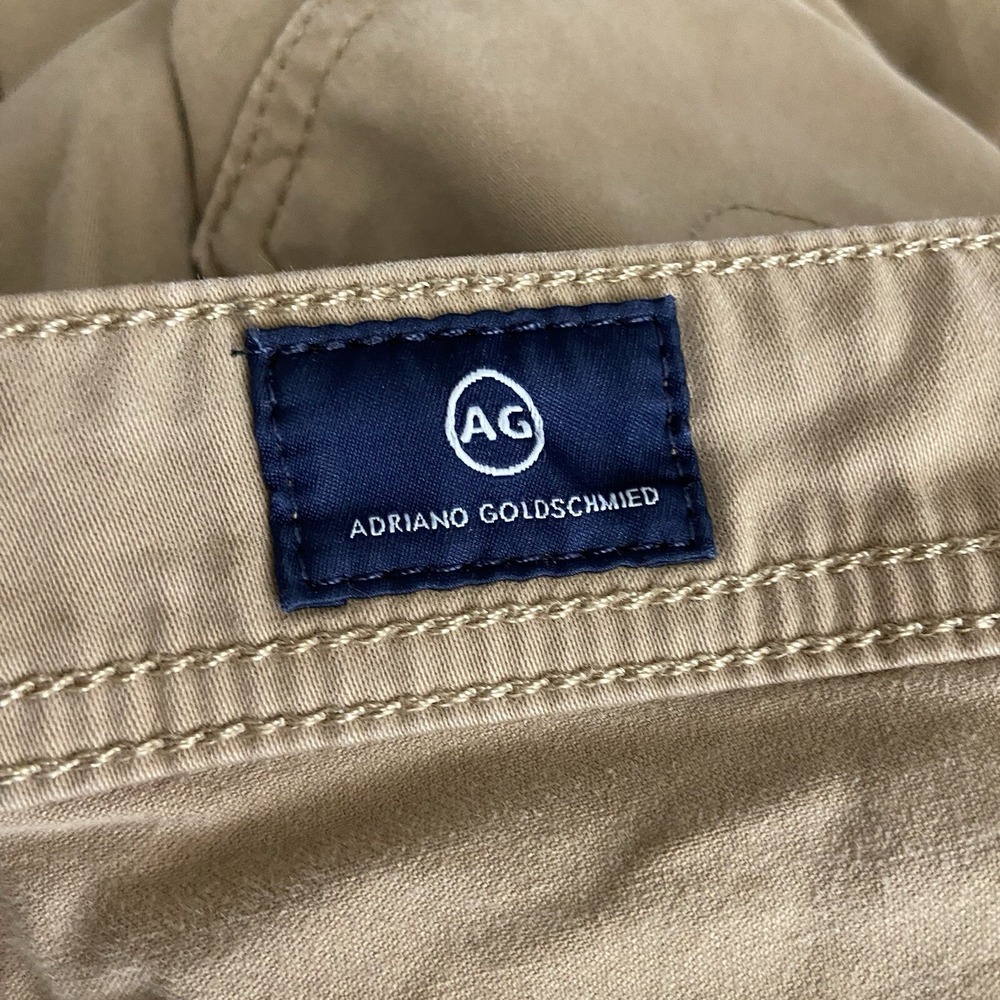 AG Adriano Goldschmied Pants mens 40x32 Everett Slim Straight Brown Chino Casual - Picture 7 of 16